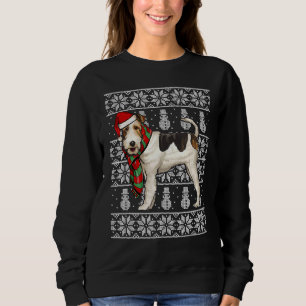 Santa Hat Xmas Wire Fox Terrier Ugly Christmas Sweatshirt