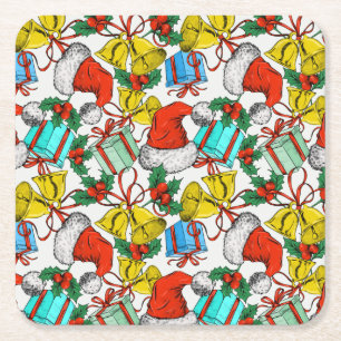 Santa Hats And Presents_GC - Paper Coaster