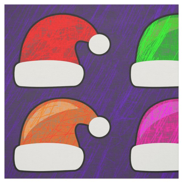 santa hats fabric (Swatch)