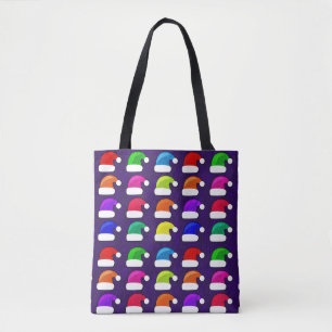 santa hats tote bag
