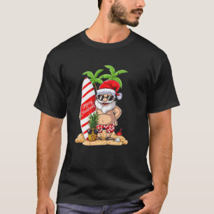 Santa Hawaiian Christmas Sweater Christmas Tee