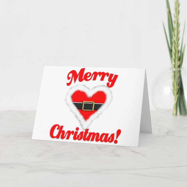 santa heart holiday card (Front)
