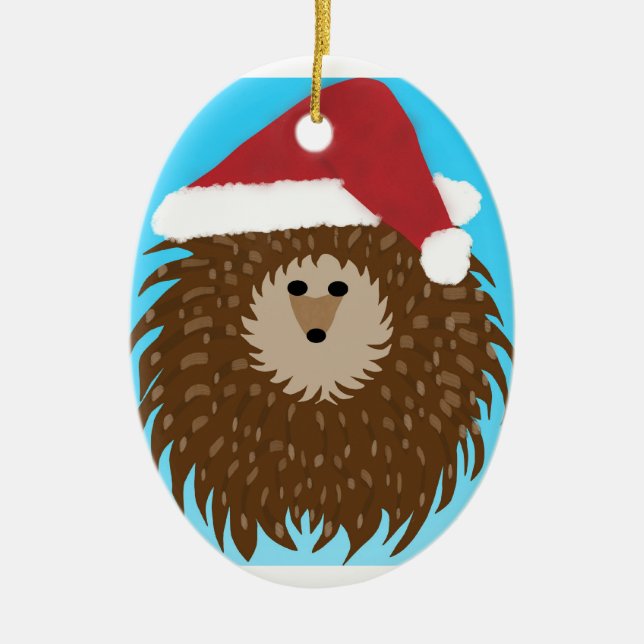 Santa Hedgie Ornament (Front)