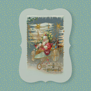 Santa & His Amazing Flying Machine Card