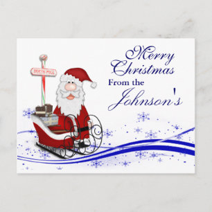 Santa & His Sleigh Christmas Greeting Card