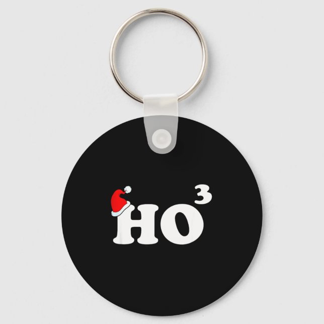 Santa Ho3 Ho Cubed Gift Women Men Teacher Funny Ch Key Ring (Front)