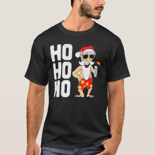 Santa Ho Ho Ho Christmas In July Summer Santa T-Shirt