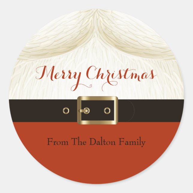 Santa, Ho Ho Ho Classic Round Sticker (Front)