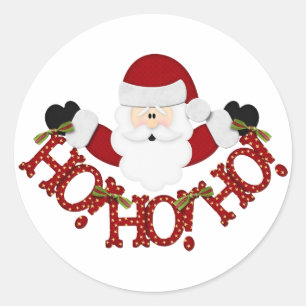 santa Ho Ho Ho Classic Round Sticker