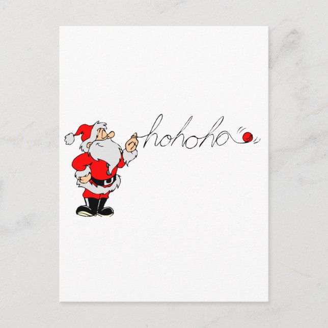 Santa (Ho Ho Ho) Holiday Postcard (Front)