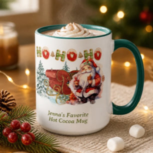 Santa Ho-Ho-Ho Personalised Coffee Mug