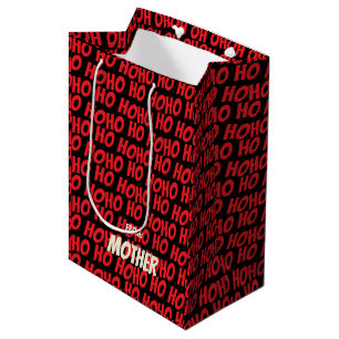 Santa Ho Ho Ho Red Medium Gift Bag