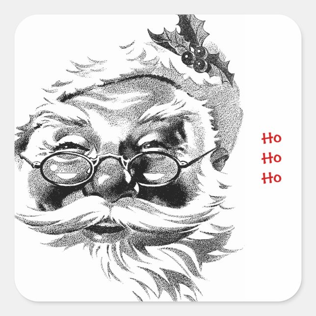 Santa Ho Ho Ho  Square Sticker (Front)