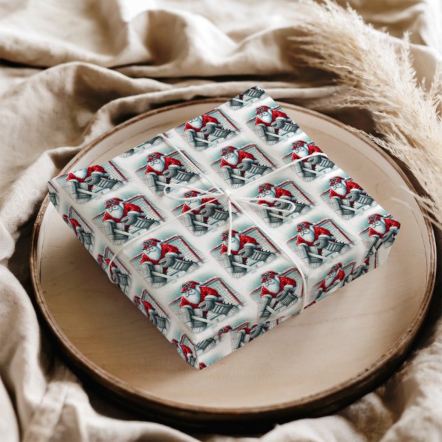 Santa Hockey Goalie Christmas Tissue Paper (Santa Hockey Goalie Christmas Tissue Paper
#hockeylover)