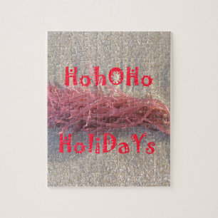 Santa HoHoHo Merry Christmas From Beach colours Jigsaw Puzzle