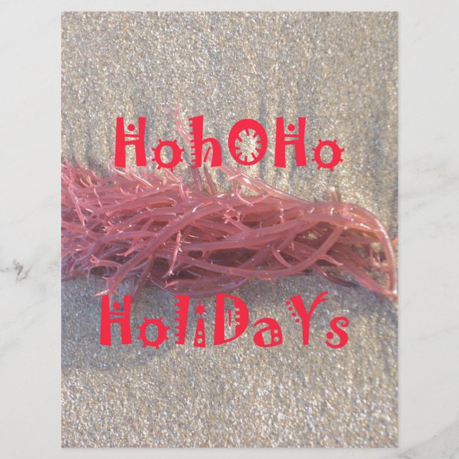 Santa HoHoHo Merry Christmas From Beach colours Personalised Letterhead (Front)