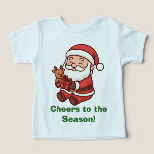Santa Holding Reindeer Toy