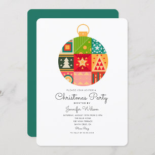 Santa Holiday Cute Christmas Party Invitation