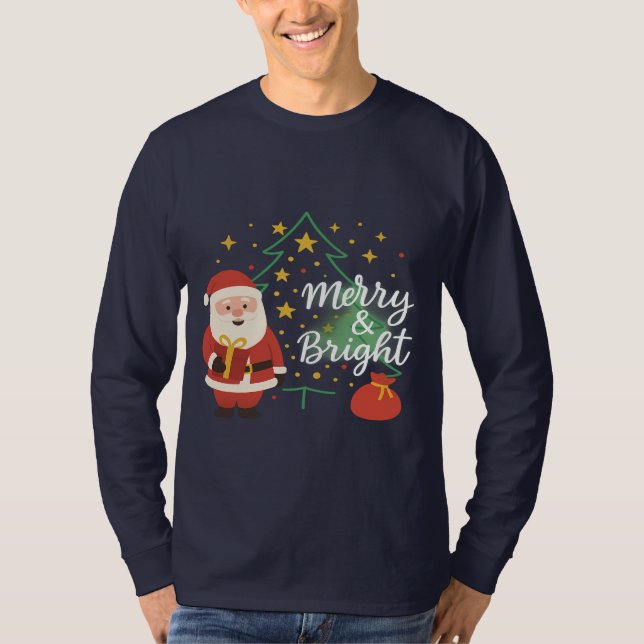 Santa Holiday Gift T-Shirt for Husband – Christmas (Front)