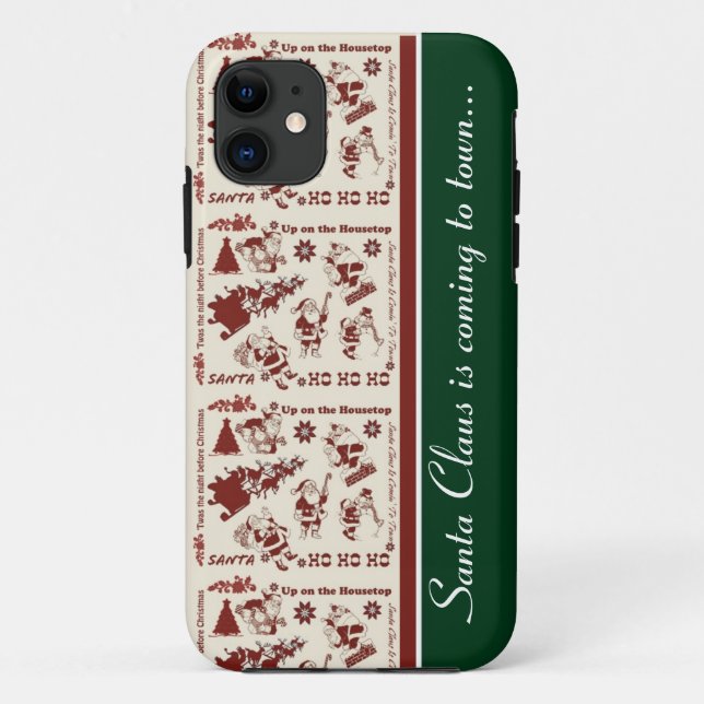 Santa Holiday iPhone 5/5S Case-Mate iPhone Case (Back)