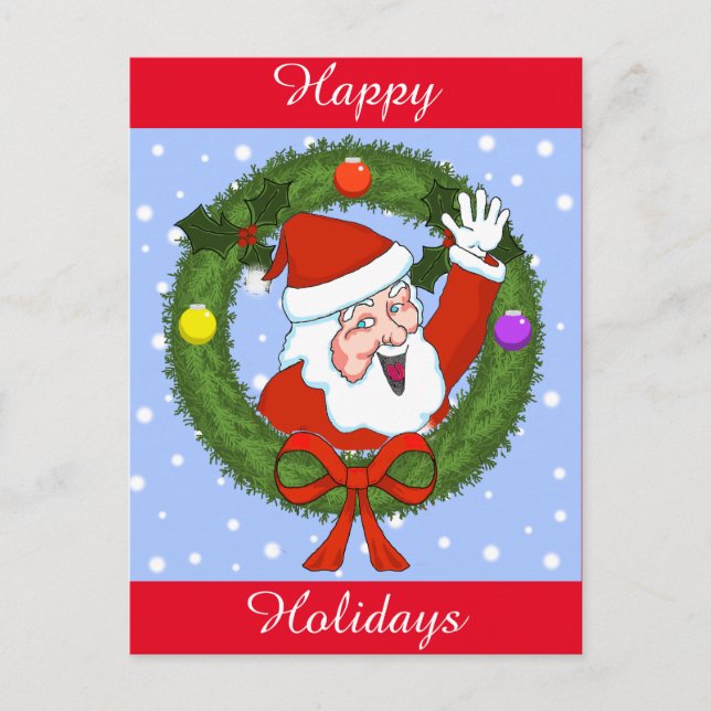 Santa Holiday Postcard (Customisable) (Front)