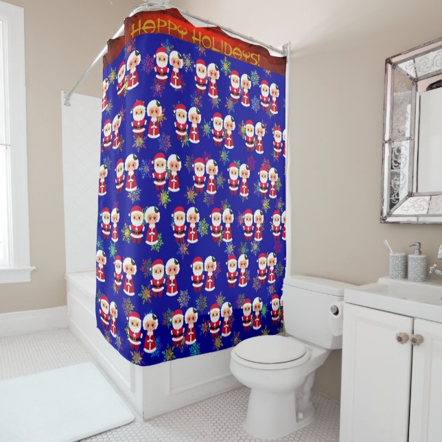 Santa - Holiday Season Shower Curtain (In Situ)
