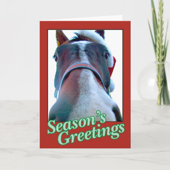 Santa Horse Christmas Card (Front)