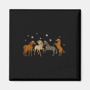Santa Horse Christmas Tree Light Magnet