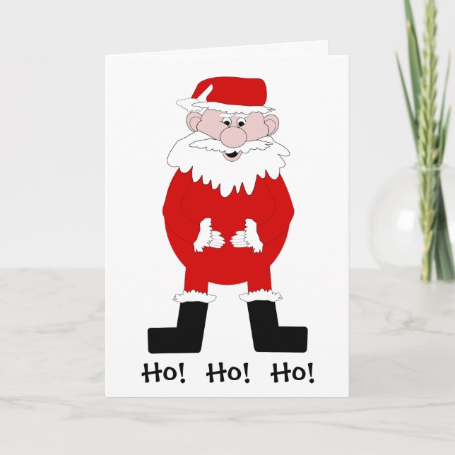 Santa Humorous Christmas Card (Front)