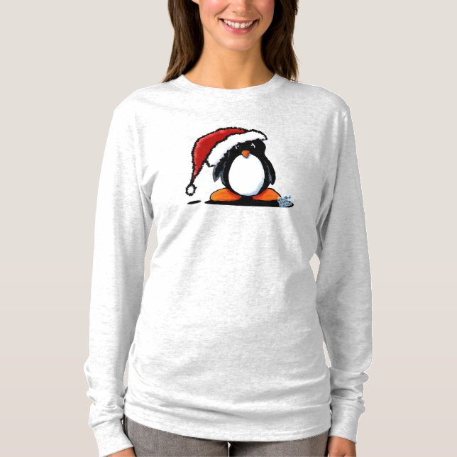 Santa Humphrey Penguin (dark apparel) Shirt (Front)