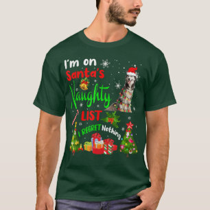 Santa Husky I'm On Santa's Naughty List Xmas Tree T-Shirt