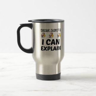 SANTA I CAN EXPLAIN TRAVEL MUG
