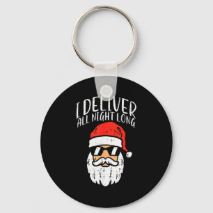 Santa I Deliver All Night Funny Christmas Xmas Adu Key Ring