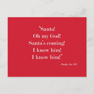 Santa! I know him! Postcard