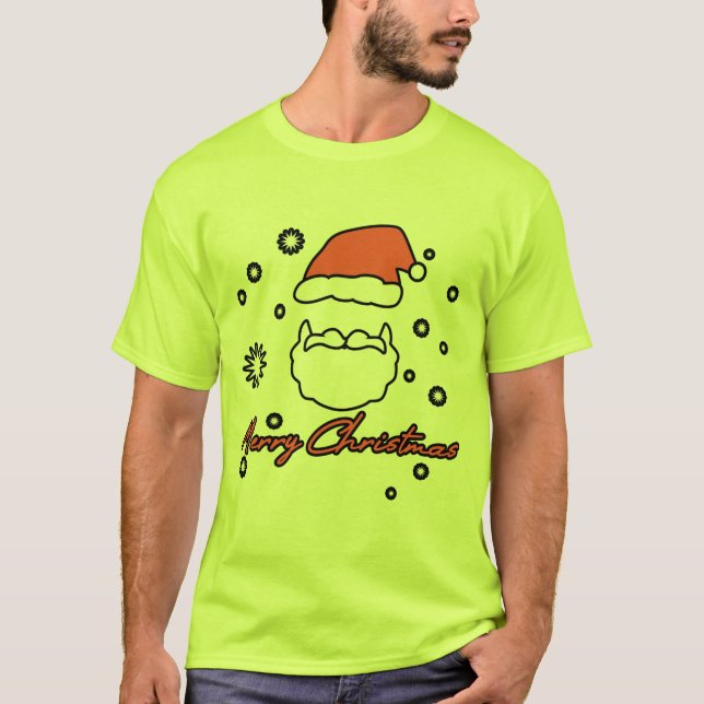 Santa illustration with cartoon look and design T-Shirt (Front)