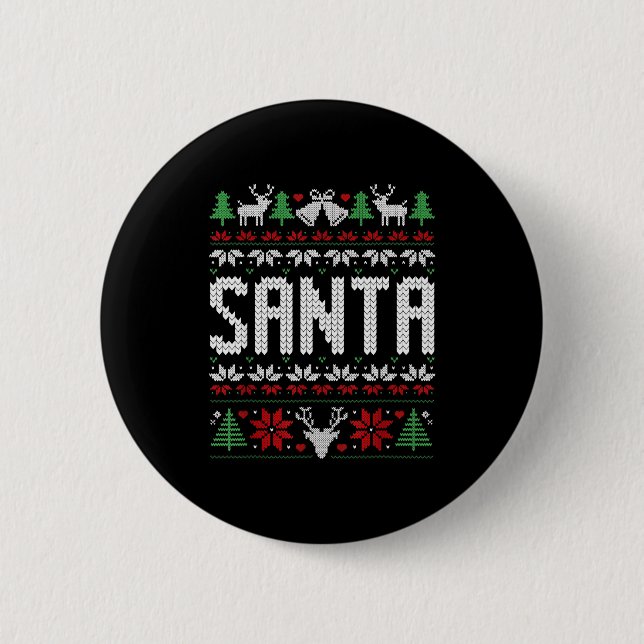 Santa I'm So Good Santa Came Twice Matching Couple 6 Cm Round Badge (Front)