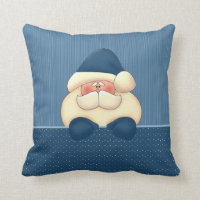 Santa in Blue and Winter White Christmas