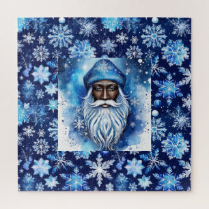 Santa in Blue  Jigsaw Puzzle