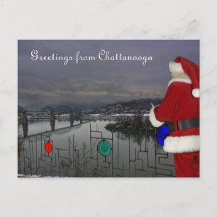 Santa in Chattanooga Holiday Postcard