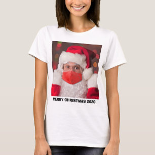 Santa in Coronavirus Face Mask HumorT-Shirt T-Shirt