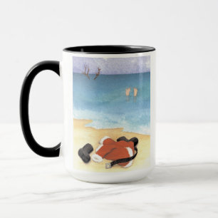 Santa in for a Swim - Mug