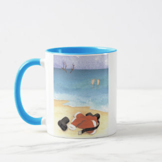 Santa in for a Swim -  Mug