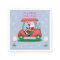 Santa In Golf Cart Christmas Name Paper Napkin