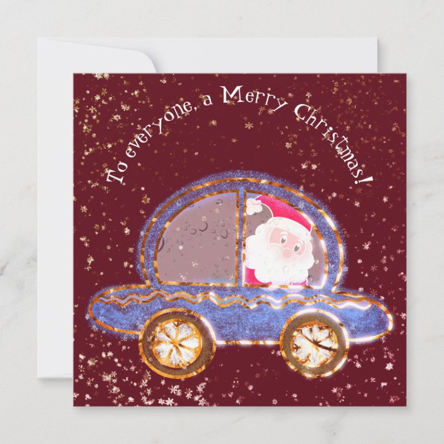 Santa in his car at Christmas (Front)