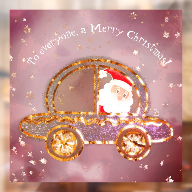 Santa in his car at Christmas (Sheet 2)