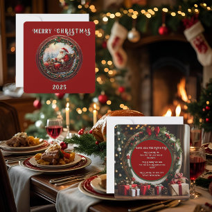 Santa in His Sleigh Invitation