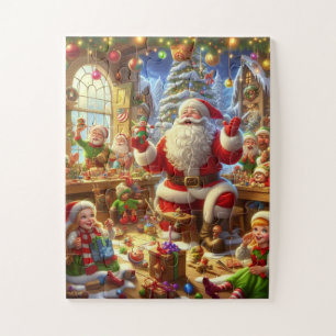 Santa in His Workshop 30 Oversized Pieces Jigsaw Puzzle
