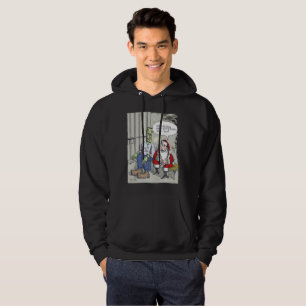 Santa In Jail black hooded sweatshirt