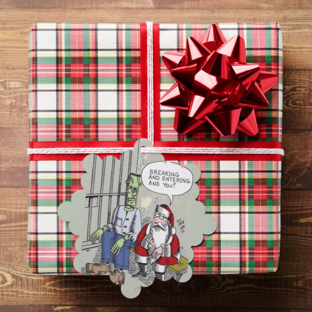 Santa In Jail snowflake paper ornament (Insitu (Gift))