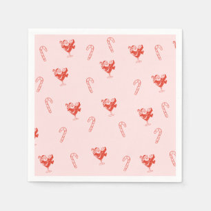 Santa in Martini Glass Napkins